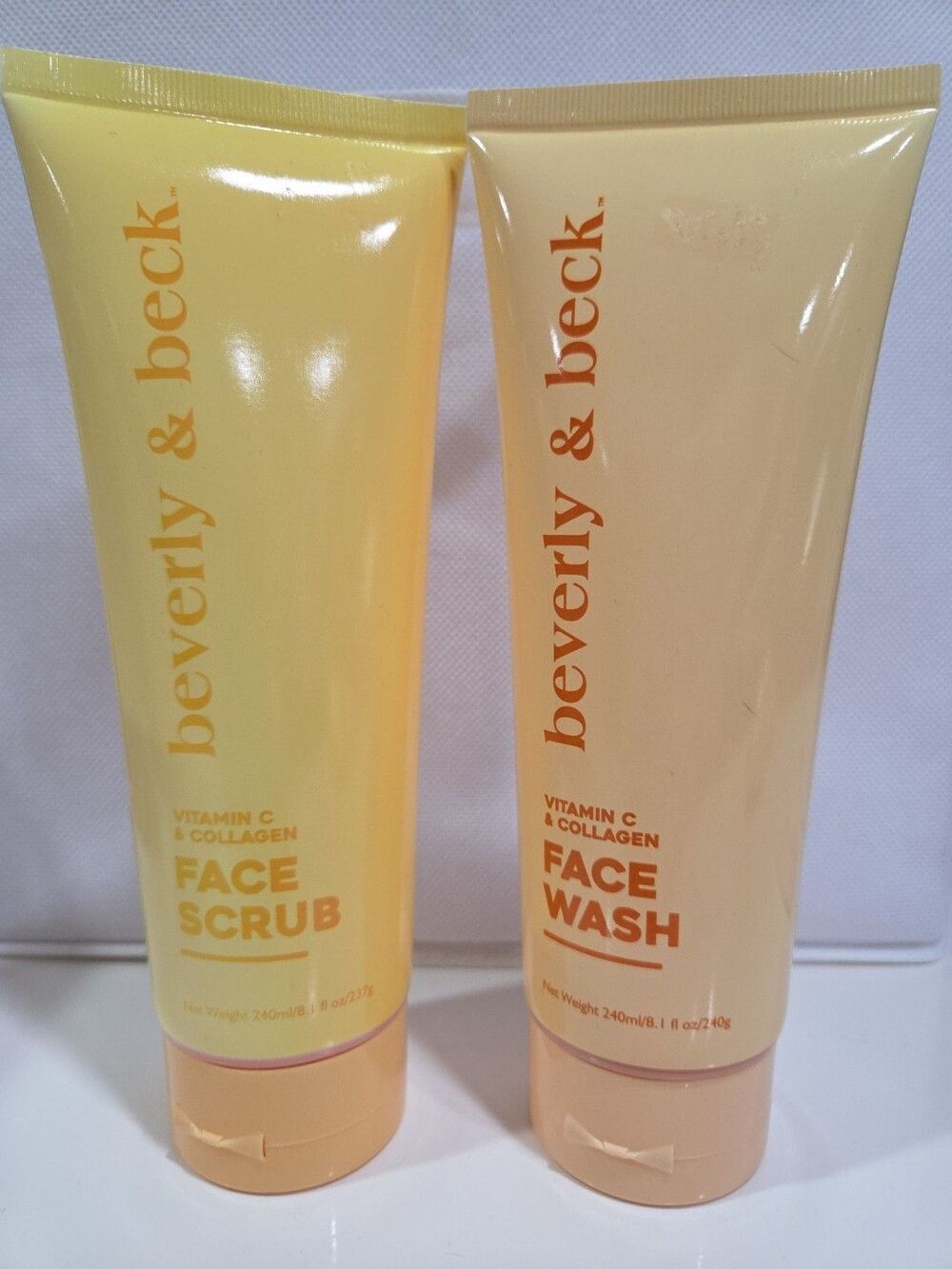NEW FULL SIZE - beverly & beck face wash AND face scrub, Collagen Collection HB2